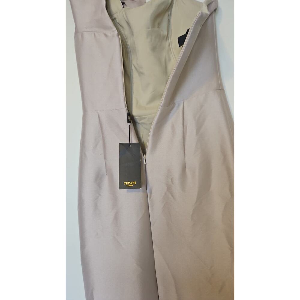 Terani Couture 231E0319 One Sleeve 3D Floral Gown Pink – Size 4 - Picture 5 of 6